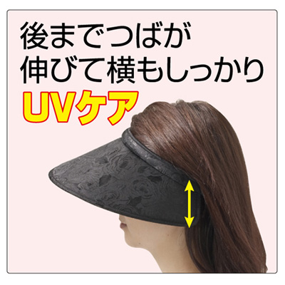 ネンリン倶楽部オンラインショップ / 大～きなつばの日除けバイザー(バラ柄)